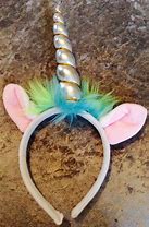 Image result for Unicorn Headband Horn and Ears