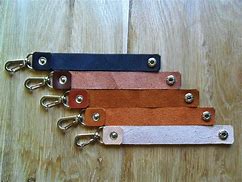 Image result for Genuine Leather Keychain Strap