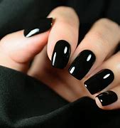 Image result for Girls with Black Nail Polish