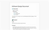 Image result for Software Design Document Template