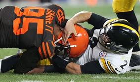 Image result for Steelers Browns Helmet Smash