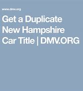 Image result for New Hampshire Car Title