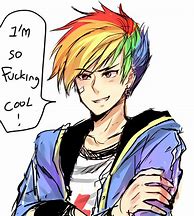 Image result for Rainbow Anime Boy