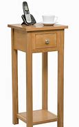 Image result for Light Oak Telephone Table