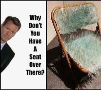 Image result for Man Sitting in Plastic Chair Meme