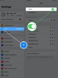 Image result for Image of Connected Wi-Fi On iPad