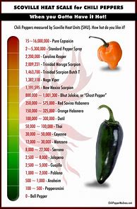 Image result for Pepper Scoville Unit Chart