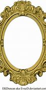 Image result for Oval Frame Gold Mirror Transparent Background