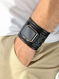 Image result for Cuff Watch Strap Gold Leather