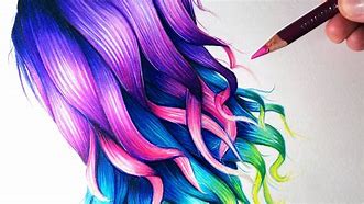 Image result for Rainbow Hair Drawing Anime