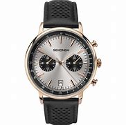 Image result for Chronograph Watch Leather Strap