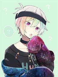 Image result for Anime Boy with Rainbow Hair