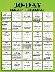 Image result for 30-Day Cleaning Challenge Worksheet Paper