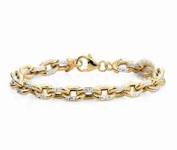 Image result for Gold Lea Chain Bracelet with Diamonds