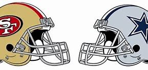 Image result for Cowboys vs 49ers Helmets