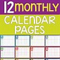 Image result for 12 Month Planning Calendar