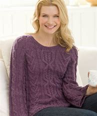 Image result for Free Cable Sweater Patterns Women