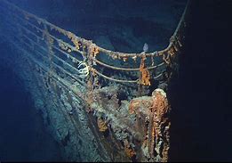 Image result for Titanic Bow Underwater