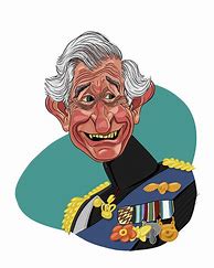 Image result for Drawing of Prince Charles in His Blue Lawyer Suit
