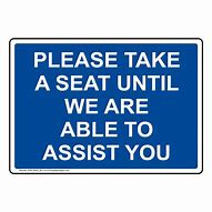 Image result for Take a Seat Sign