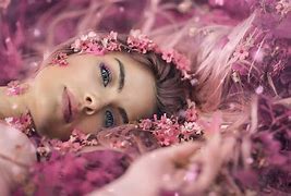 Image result for Flower Face Woman