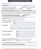 Image result for Student Contact Information Form
