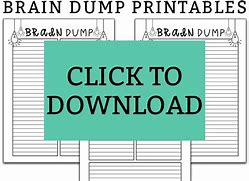 Image result for Brain Dump Free Printable