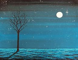 Image result for Night Sky Painting Pastel Blue