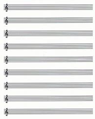 Image result for Blank Sheet Music with Bar Lines