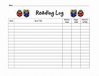 Image result for Nightly Reading Log Printable