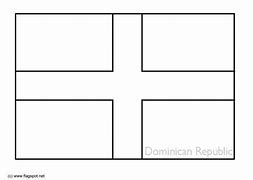 Image result for Dominican Flag to Color