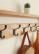 Image result for Wall Mounted Coat Hanger with Shelf