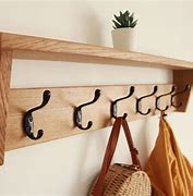 Image result for Coat Rack with Shelf and Hooks