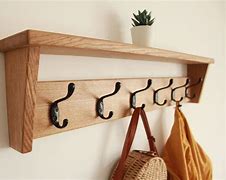 Image result for Wall Mount Coat Rack with Shelf