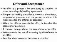 Image result for Offer and Acceptance Examples
