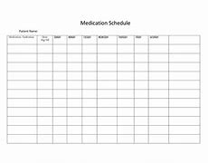 Image result for Template for Medication Schedule