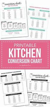 Image result for Free Printable Cooking Measurement Charts