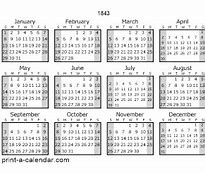 Image result for 1843 Calendar
