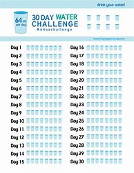 Image result for 30-Day Water Challenge Printable