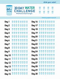 Image result for Water-Drinking Challenge Template
