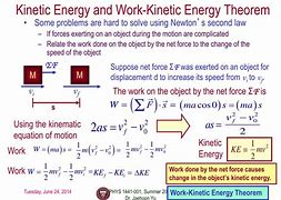 Image result for Kinetic Energy Theorem