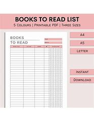 Image result for Book Tracker Printable Free Landscape