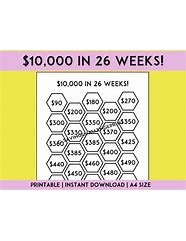 Image result for 26-Week Money Saving Challenge Free Printable