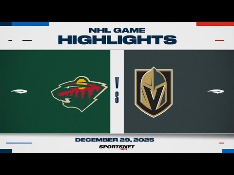 NHL Highlights | Wild vs. Golden Knights - December 29, 2025