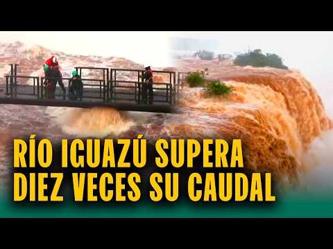 Las cataratas de Iguazú fueron cerradas por el alarmante aumento del caudal