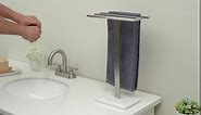 KES Hand Towel Stand with Marble Base, S-Shape Towel Rack Free Standing Hand Towel Holder for Bathroom Countertop SUS304 Stainless Steel Brushed Finish, BTH223-2