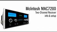 McIntosh MAC 7200 Stereo Receiver Info and Setup