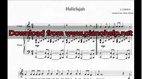 Hallelujah - Leonard Cohen piano sheet music