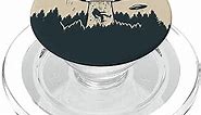 Funny Alien Abducting Bigfoot Pop Socket - Flying Saucer PopSockets PopGrip: Swappable Grip for Phones & Tablets PopSockets MagSafe PopGrip for iPhone