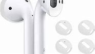 DamonLight {Fit in The case) Airpods Earpods Covers Anti-Slip Silicone Soft Sport Covers Accessories for AirPods Earbud AirPods Ear Tips 2 Pairs (White)